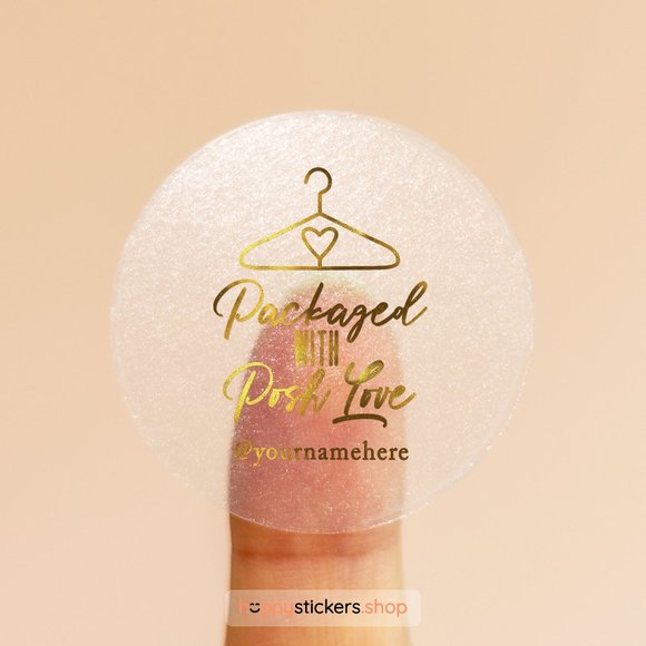 Packaged with Posh Love! Stickers & Labels with your custom text - Picture 12 of 17